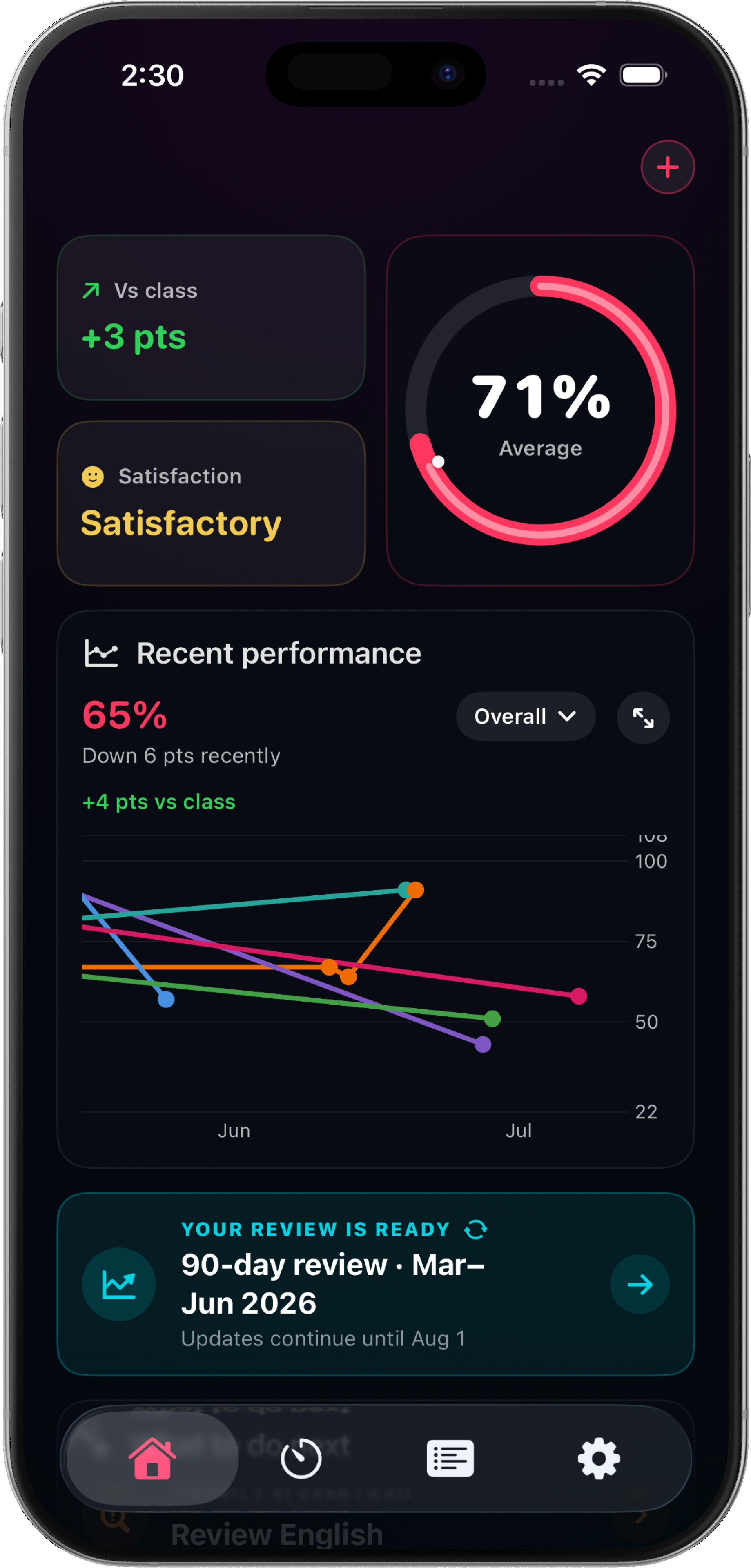 Gradient phone app preview